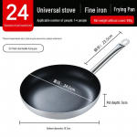 Mittenakkuva suur praepann kodus, hotellis ja &auml;riliseks kasutamiseks &ndash; induktsiooni ja gaasiga &uuml;hilduv Steel handle 24cm
