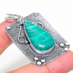 Malachite Handmade 925 Sterling Silver Jewelry Pendant 2.09 a2q70