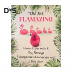 Mini Flamingo Tasku Kallistuse Žetoon Kingitus V&auml;ike Vaikloom Emotsionaalse Toe Kingitused Inspireerivate Kaartidega Positiivne Tasku Kallistuse Kaart Personalile S&otilde;pradele 1pc