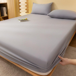 &Uuml;hev&auml;rviline pestud puuvillane voodilina kate &uuml;hiselamutele - &Uuml;heosaline madratsikaitse 180&times;200cm Fitted Sheet 3-Piece Set