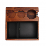 Coffee Knock Box Large Coffee Tamping Station Organizer With Removable Embedded Knock Residue Box L