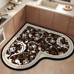 Armas s&uuml;damekujuline p&otilde;randamatt Imav Mustust h&uuml;lgav K&ouml;&ouml;k Vannituba Kulumiskindel ja Libisemiskindel 80 * 80cm