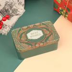 1 tk ristk&uuml;likukujuline plekkpurgi kommikarp kingituste s&auml;ilituskarp k&uuml;psisepurgi metallist konservikarbis kodune hoiukarp J&otilde;ulu kommipurgid lastele kingitus roheline