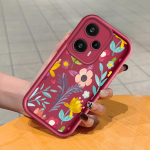 Pehme silikoonist ruudukujulise redeliga printimismustriga telefoni korpus, t&auml;iskaanega kaamera p&otilde;rutuskindel kaitse kummist &uuml;mbris Xiaomi Redmi jaoks Xiaomi Poco X4 GT tumepunast v&auml;rvi