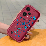 Pehme silikoonist ruudukujulise redeliga printimismustriga telefoni korpus, t&auml;iskaanega kaamera p&otilde;rutuskindel kaitse kummist &uuml;mbris Xiaomi Redmi jaoks Redmi Note 12 Turbo pruun