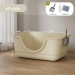 Eriti suur pritsmekindel avatud kassiliivakast ja kassipoja vann Includes Litter Scoop and Deodorization Pack