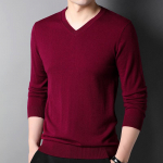 Meeste 100% puhas vill V-kaelusega kampsun s&uuml;gis/talveks - Kootud universaalne &otilde;huke topp 190/104A