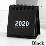 Uue aasta mini lauakalender loominguline lihtne laua spiraalk&ouml;ites m&auml;rkmik j&otilde;upaberist kalender p&auml;evaplaan kodu t&ouml;&ouml;laua kaunistused must