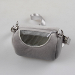 Hamstri kandekotid Risti keha kott silindri disain praktiline maja reisimine kaasaskantav oravale n&auml;htav v&otilde;rgust lemmiklooma puur hall v&auml;rv