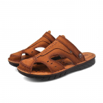 Meeste Kingad Madalad Slip-on Nahast Sandaalid Meeste Mood Libisemiskindlad Sandaalid V&auml;litingimustes Liivane Rand Meeste Sandaalid Hingavad K&otilde;rge Kvaliteediga 38 helepruun v&auml;rv