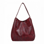 Naiste uus trendikas pehme nahast &otilde;lakott suure mahutavusega ja mitmek&uuml;lgne moodne crossbody kott, Korea versioon naiste k&auml;ekott burgundiapunane