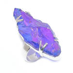 Peacock Titanium Aura Handmade 925 Sterling Silver Jewelry Ring Size 7 u5y85