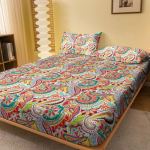 1 Boheemlasliku mustriga matt voodilina, Magamistoa tr&uuml;kitud voodikate, Voodipesu (V&auml;lja arvatud padjap&uuml;&uuml;rid) 71x132cm