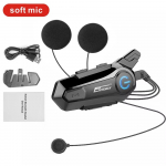 Bluetooth-k&otilde;rvaklapid Mootorrattakiivri Intercom Peakomplekt 1000M 2 S&otilde;itja jaoks Intercomunicador Moto Juhtmevaba Interfon K&auml;ed-vabad K&otilde;ne Hard Helmet