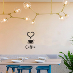 Seinakleebis kohvitassi mustriga PVC-k&ouml;&ouml;gi &otilde;likindel saastumisvastane kodukaunistuse kleebis 13*14cm