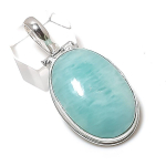 Natural Amazonite Gemstone 925 Sterling Silver Jewelry Pendant 1.89 v5s23