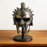 Gladiaatori kiiver alusega, Kreeka-Rooma s&otilde;dalase soomuse koopia cosplay jaoks, LARP, terasest keskaegne