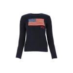 Polo Ralph Lauren S&uuml;gis/Talv 21 Logotr&uuml;kiga &Uuml;mmarguse Kaelusega Kootud Kampsun Naiste kampsun Sinine 211662510-001 XS