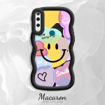 Maalitud mustriga Suure Laine &Auml;&auml;r Pehmest Silikoonist Materjalist Makroon Telefoni&uuml;mbris P&otilde;rutuskindel Kaitsev Kummist Kest iPhone'ile Huawei Honorile Infinixile Tecnole Tecno Spark 6 Go must