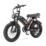 PURE UNICORN U5 Mopeed Elektriratas 1000W Mootor 48V19.2Ah Aku 20*4.0 Paks Rehv 45km/h Maksimaalne Kiirus 80km Maksimaalne S&otilde;iduulatus must