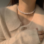 Teemantvibu p&auml;rlikaelakee k&otilde;rge kvaliteediga choker kaelakett kerge luksus ni&scaron;&scaron; kleidi kaelus rangluu kett kaelakee