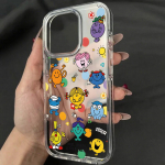 Akriilist telefoni&uuml;mbris iPhone 11 13 16 ProMax jaoks &Uuml;mbris iPhone 13 14 15 ProMax 12 13 ProMax jaoks Samsung A55 A05S A54 A06 S22 A15 S23 A12 A22 A52S Joonisfilm iPhone 11 must