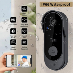 Tuya nutikas kodu veekindel uksekell &ouml;ise n&auml;gemisega monitorid HD videokaamera 2.4G WIFI juhtmevaba intercom h&auml;&auml;lhelina uksekell