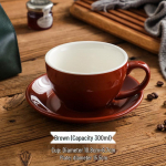 300ml Suur Keraamiline Cappuccino & Latte Kohvitassikomplekt - Munalille Disain 300ml