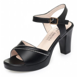 Naiste Mood Breath Must Mugav suvine &otilde;&otilde;nes avatud varbaga k&otilde;rge kontsaga kingad Kevadel pandlaga rihm avatud ninaga pehmest nahast kontsad 34