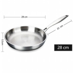 28/30 cm pann 304 roostevabast terasest pann nakkumatu pann vaegkattega munad praad praepott Kasuta gaasi- ja induktsioonpliiti