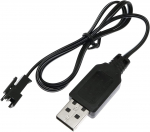 USB laadija kaabel SM-2P 250mAh RC auto Ni-MH 4.8V jaoks | Kiirlaadimine | &Uuml;hildub RC droonide ja autodega | Must plastik