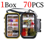 30/70/88/92 tk Lennup&uuml;&uuml;gi konksude komplekt Woolly Bugger, Hare's Ear Nymph, Dry/Wet Flies, Elk Hair Caddis, Royal Wulff, Czech Nymph gray