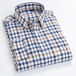 Mees Standard-Fit pikkade varrukatega Micro-Check s&auml;rgid Patch Pocket &otilde;huke pehme 100% puuvill valge/punane joontega ruuduline vabaaja mitmek&uuml;lgne s&auml;rk L