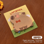 30 tk Cartoon Kawaii Capybara erikujuline kleepm&auml;rkmik kaasaskantav vastupidav s&otilde;numipaber isekleepuv loominguline joonisfilmi m&auml;rkmik as the picture