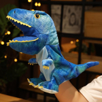 Uus 11 stiilis dinosaurus K&auml;sinukk Palus m&auml;nguasjad Lasteaia esitus K&auml;sijuhtkindadTriceratops Tyrannosaurus Dilophosaurus 25CM blue