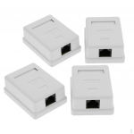 2x 2 Pack of cat six Sur Mount Outlet Box Combo