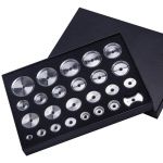 25 tk Kellade Kaanitamise Masina Stantsid Tagakaane Pressimise T&ouml;&ouml;riist Surver Surver Alumiiniumvormi Tarvikud Kellassepa Kellade Parandusriist 25pcs/set must