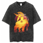 Meeste Streetwear Must Pesitud T-s&auml;rk Anime Tr&uuml;kitud T-s&auml;rk Harajuku Puuvillane T-s&auml;rk Suvine L&uuml;hikeste Varrukatega Vintage Topid T-s&auml;rgid M