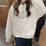 Naiste pikkade varrukatega kapuutsiga V kaelus lahtised pulloverid Naiste topid &uuml;hev&auml;rvilised dressipluusid XXL