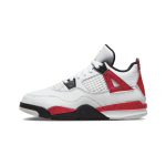 Air Jordan 4 Retro PS Red Cement Kids tossud valged tulipunased must BQ7669-161 33.5 white