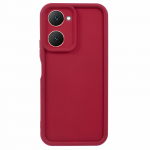 For vivo Y03 Case Thickened TPU Soft Back Protective Cover Red