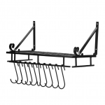 Metallist Rippuv Pannipoti Rest Seinale Paigaldatav 10 Konksuga K&ouml;&ouml;gis&auml;ilituse Korraldaja (45 cm)