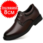 Moodsad meeste nahast kingad meestele &Auml;rikingad Kontori N&auml;htamatud sisetalad K&otilde;rgust lisavad Vabaaja meeste kingad 6/8 CM Pulmakingad 36 black