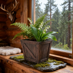 Resin Planter Box Flower Holder 15 inch Farmhouse Simple Pot Square for Porch Hotel Wedding tumepruun v&auml;rv