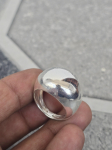 Kuppels&otilde;rmus, 925 Sterling H&otilde;bedast S&otilde;rmus, Suur Lihtne Lai S&otilde;rmus, Boho Statement S&otilde;rmus, K&auml;sitsi Valmistatud S&otilde;rmus, &Auml;revuse S&otilde;rmus, Pulmas&otilde;rmus 8.5 gray