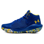 Under Armour Jet 21 Mugavad Kerged Libisemiskindlad Vastupidavad Hingavad Keskmise k&otilde;rgusega Korvpallijalatsid Meeste toss Sinine 3024260-400 44.5