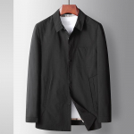 Kevadine ja s&uuml;gisene rev Hele luksuslik &auml;ris&auml;rk, versioon &uuml;hest t&uuml;kist, noored ja keskealised vabaaja mantlid, mehed 190 must