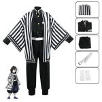 Anime Kimetsu No Yaiba Iguro Obanai Kimono &Uuml;htne Anime Parukas Cosplay Kost&uuml;&uuml;m Halloweeni Pidu Blue-120
