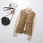 Paks mm0kg pluss rasv pluss suurus kerge p&uuml;stjakk kraeta p&uuml;stjakk naiste vest vest eriti suur v&auml;ljas 3XL khaki