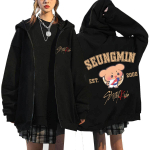 Q Versioon Stray Kids Domineerivad Harajuku Prindiga Kapuutsiga Pusa Vaba L&otilde;ikega Lukuga Kapuutsiga M